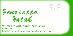 henrietta halak business card